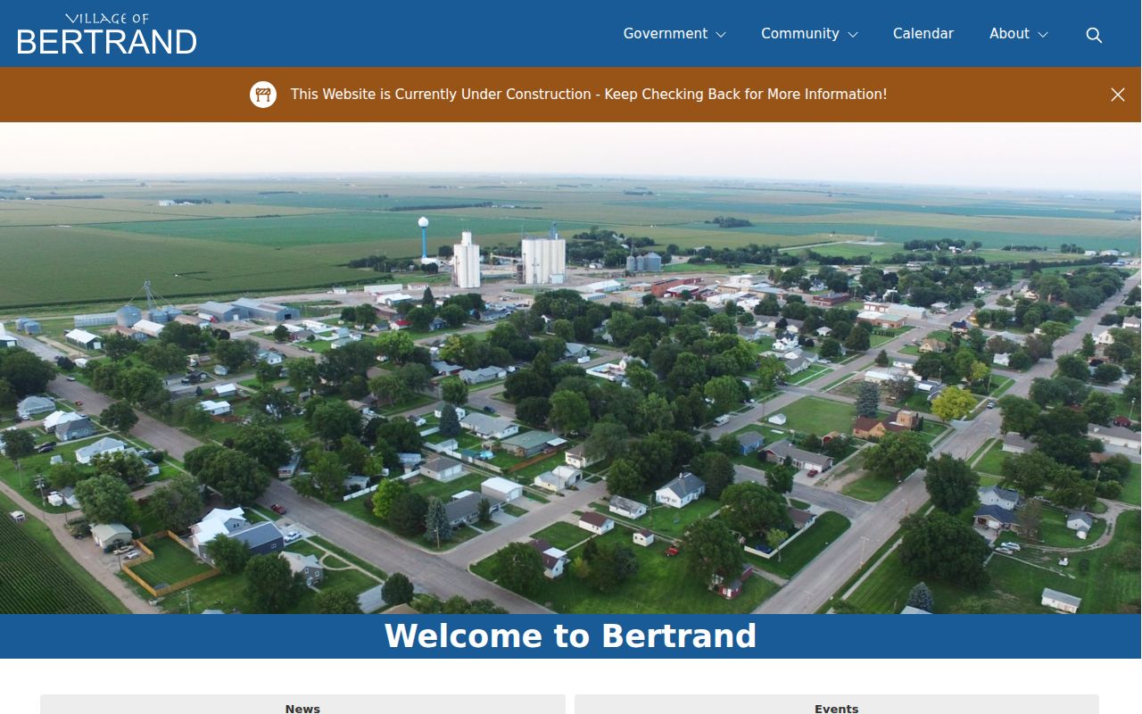 Bertrand village office context separate from Phelps County Court docket records