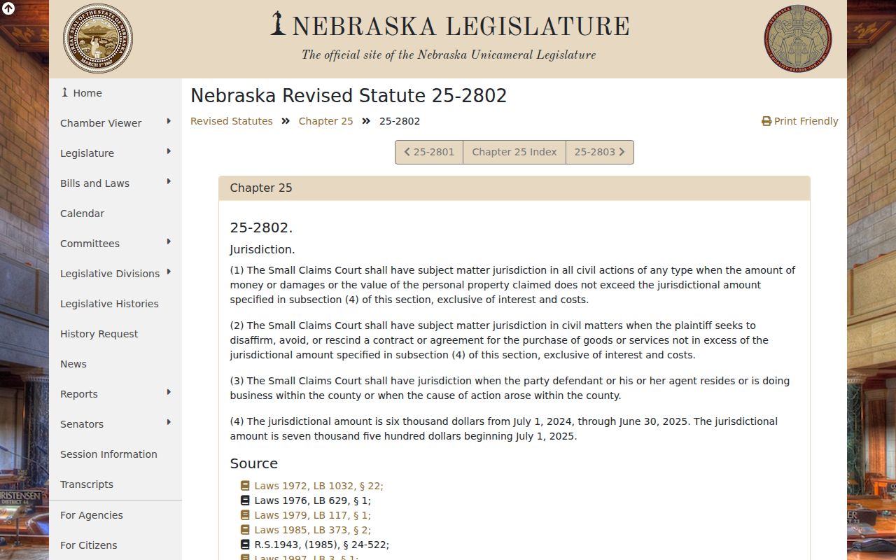Phelps civil docket small claims jurisdiction