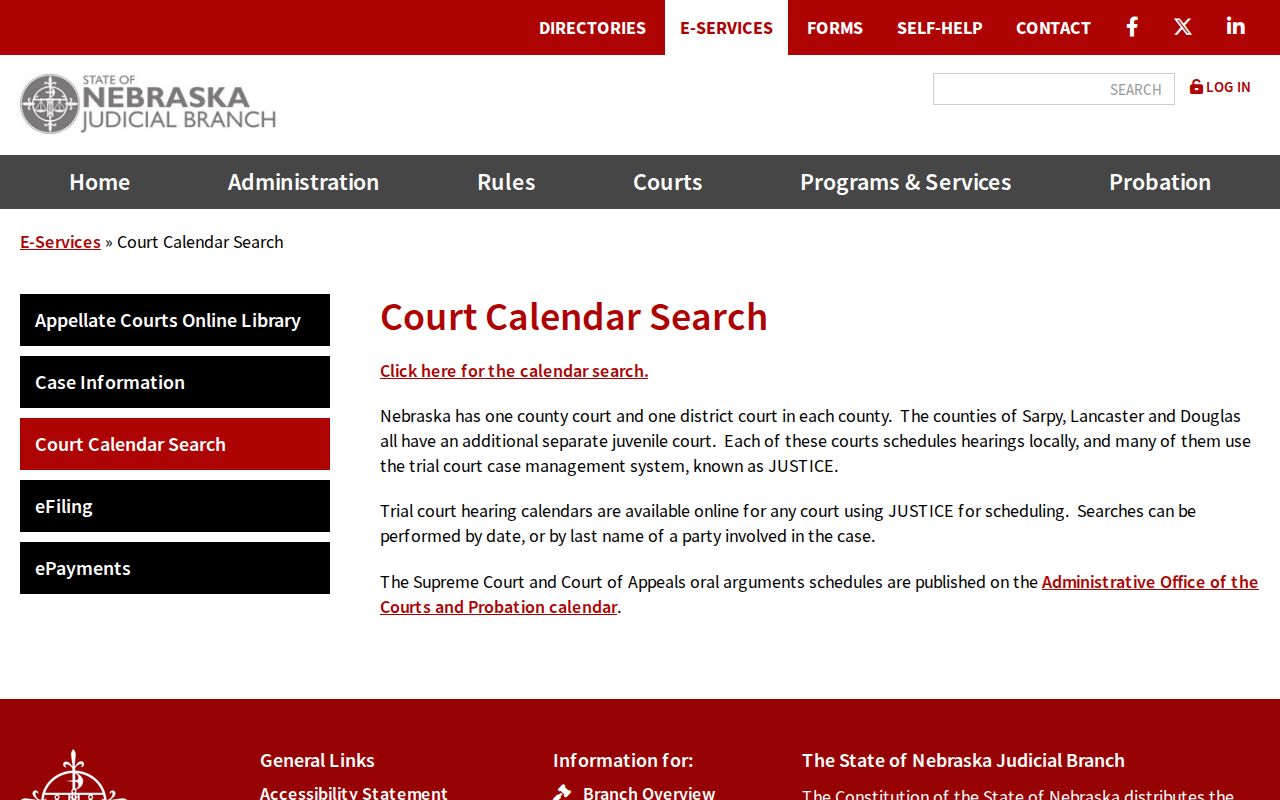 Phelps court calendar official explanation