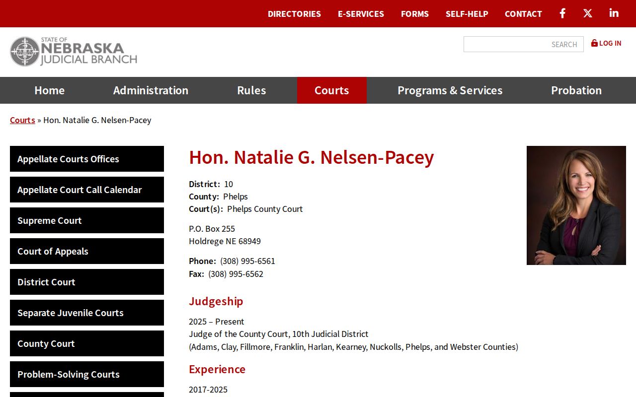 Phelps criminal docket County Court judge information