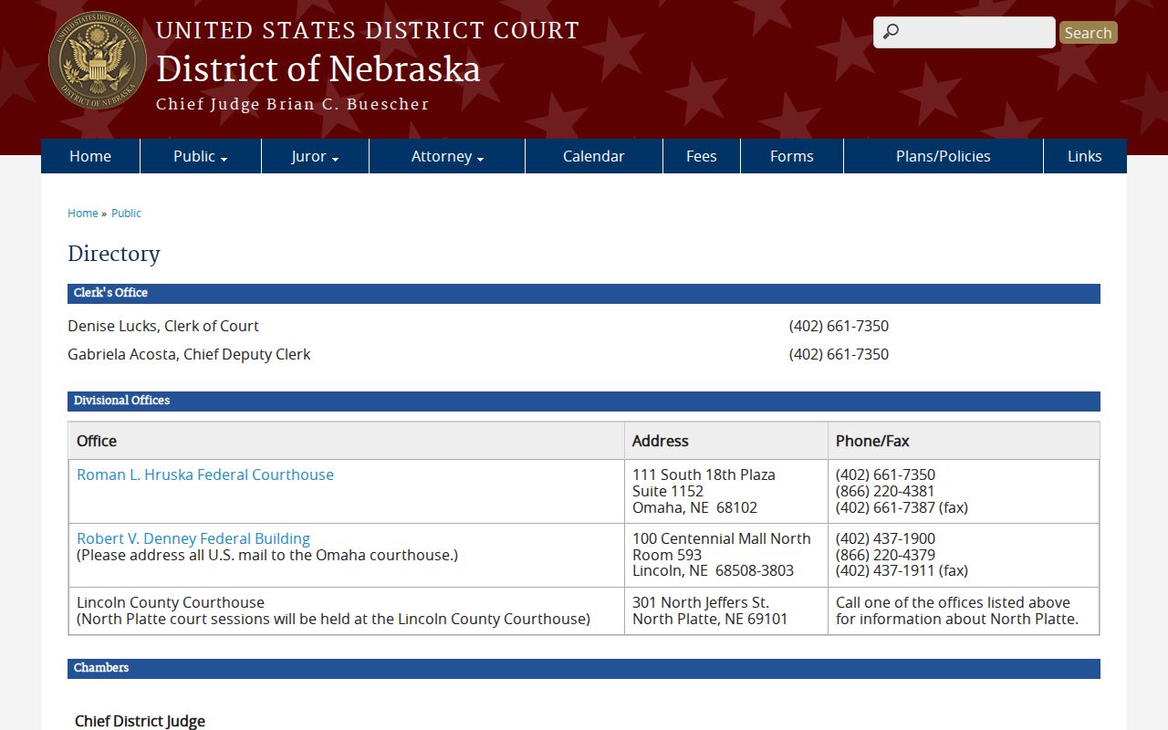 Federal court directory contrasted with Funk County Court docket access