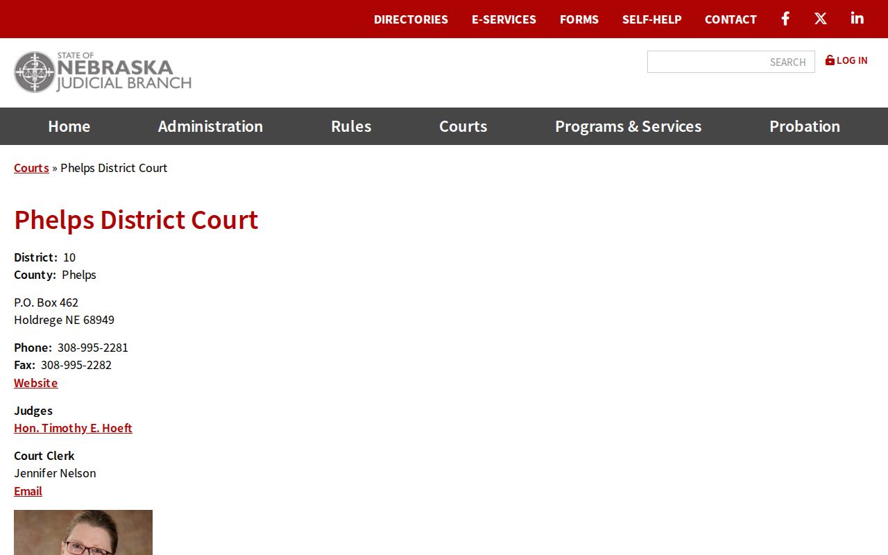 Phelps court docket District Court access